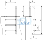 Preview: Poolleiter V2A Edelstahl enge Holmausladung