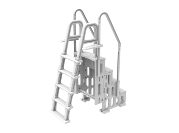 Preview: Pooltreppe 4-Stufen mit 5 Stufiger Leiter für Aufstellpools