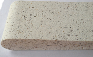 Beckenrandsteine Classic extra Flach weiss gestrahlt Ovalpool
