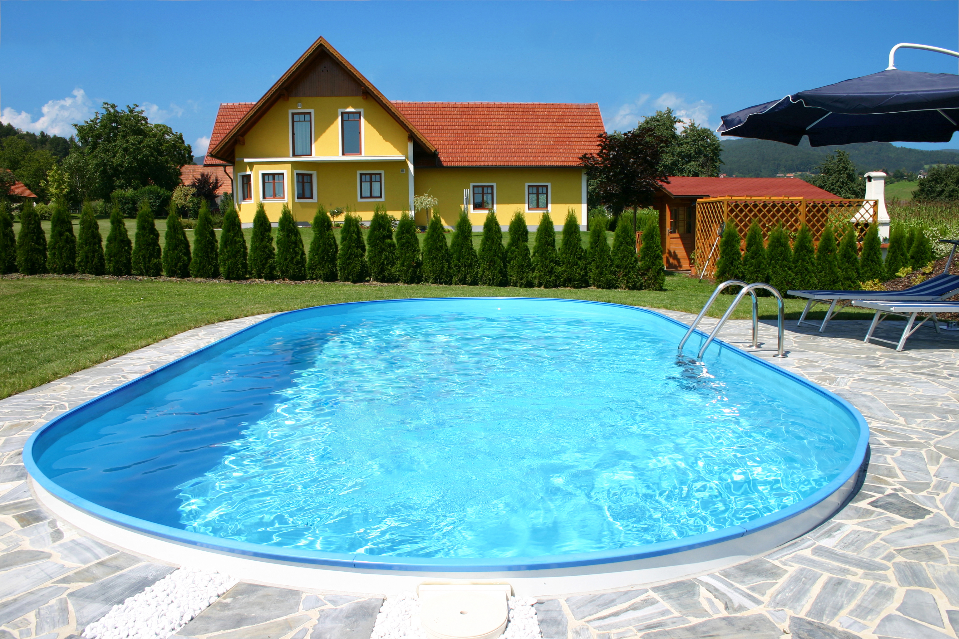 Pool Schwimmbecken Oval 1 50m Tief