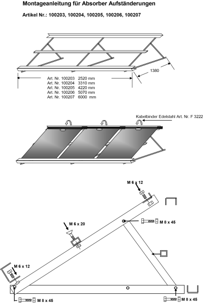 OKU Aufständerung für OKU-Absorber Typ 1002