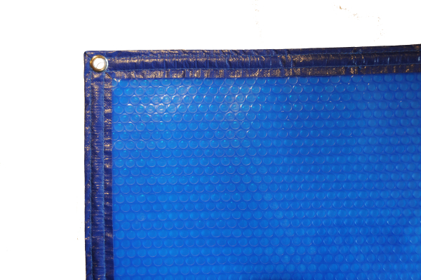 Solarfolie Luftpolsterfolie 400µm rechteckig vernähter Randverstärkung